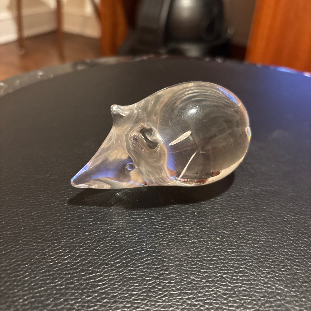 Clear Glass Mouse Figurine